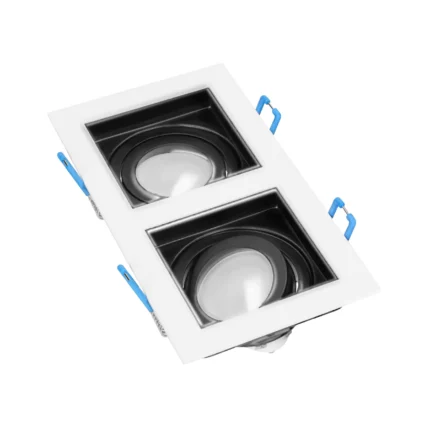 Ozdobné rámiky YOP 2 pre LED svetlá alebo halogénové svetlá (MR16/GU10), max. 2x50W,nastavitelny smer svetla,biely+ist
