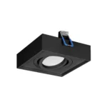 SORMUS S ozdobný rám bodového svietidla, MR16/GU10 max 50W, nastaviteľný, hranatý, čierny*