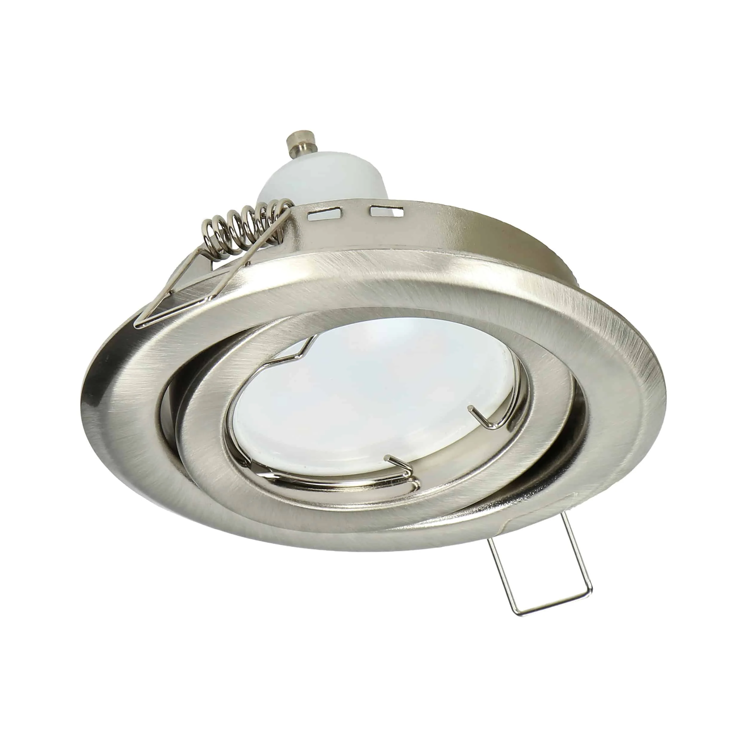SUTRI RM ozdobný rám na stolovú lampu SUTRI RM ozdobný rám na stolovú lampu, MR16/GU10 max 50W, okrúhla, nastaviteľná stolná lampa, satén – Obrázok 1