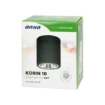 KORIN 10, stropné svetlo, 60W, E27, ocot, čierne – Obrázok 2