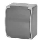 Jednozásuvka 2P+E AQUATIC IP44 sivo-grafit – Obrázok 4