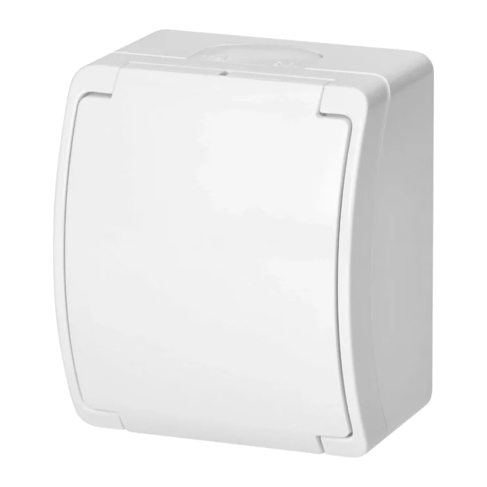 Jednozásuvka 2P+E AQUATIC IP44 biely – Obrázok 4