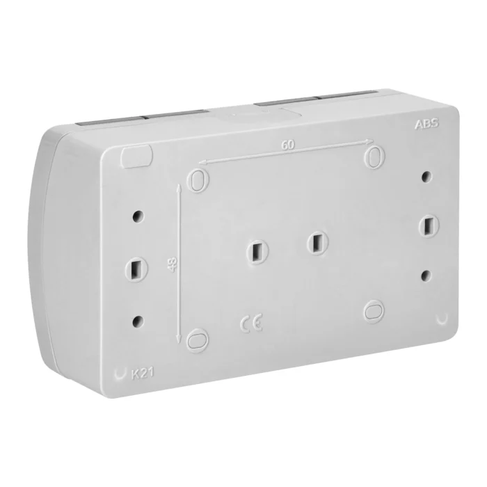 Dvojzásuvka 2x2P+E AQUATIC IP44 sivo-grafit – Obrázok 5
