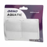 Dvojzásuvka 2x2P+E AQUATIC IP44 biela – Obrázok 2