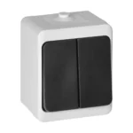 AQUATIC MINI IP54 Dvojtlačidlový spínač, biely/určitý