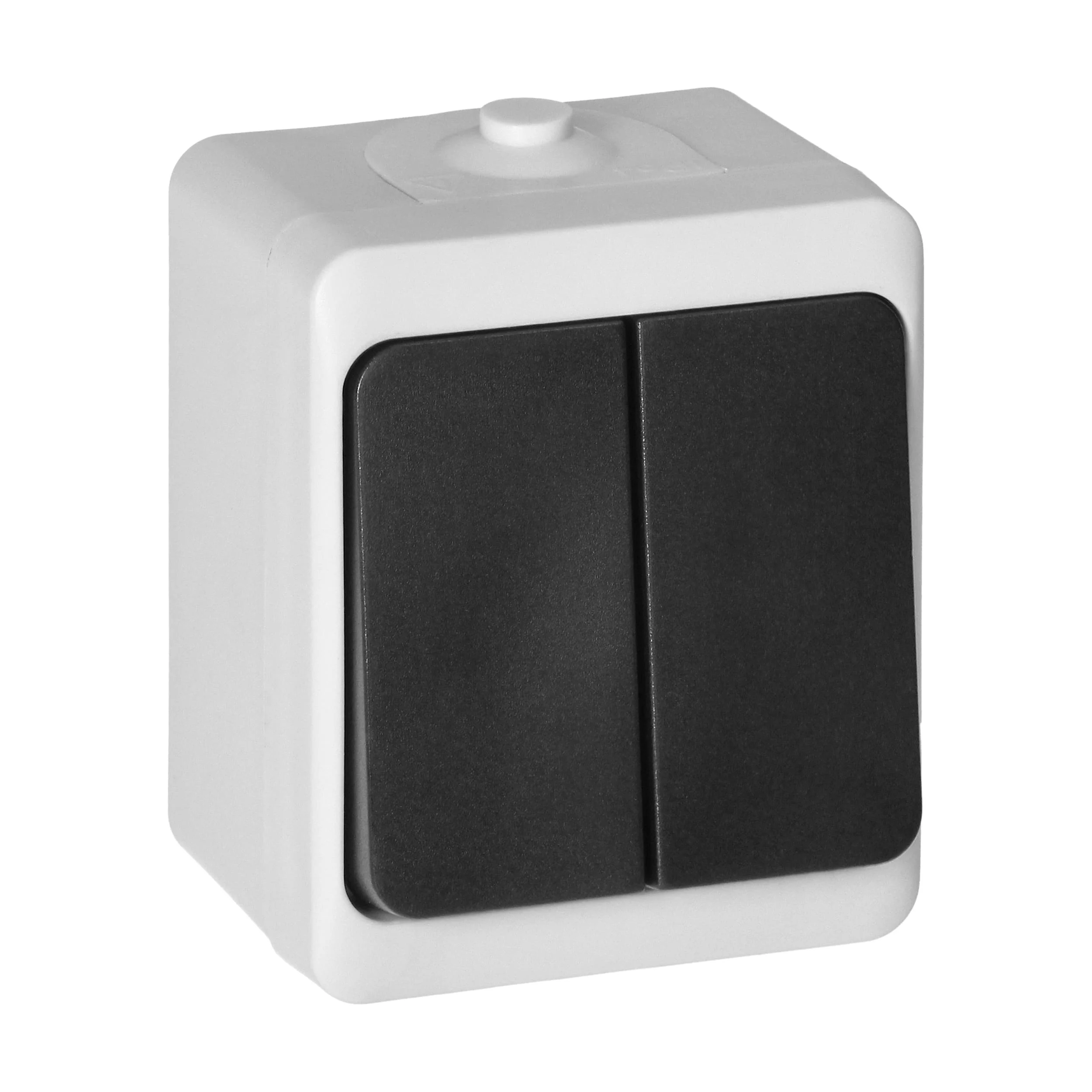 AQUATIC MINI IP54 Dvojtlačidlový spínač AQUATIC MINI IP54 Dvojtlačidlový spínač, biely/určitý – Obrázok 1
