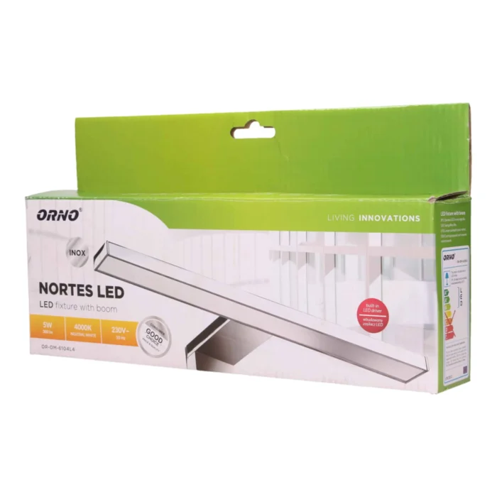 NORTES LED zrkadlové svetlo, hliník – Obrázok 2