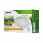 Záhradná lampa SOLANO s pohybovým senzorom 180° a clonou, 1x60W, E27, IP44, plast, biela – Obrázok 2