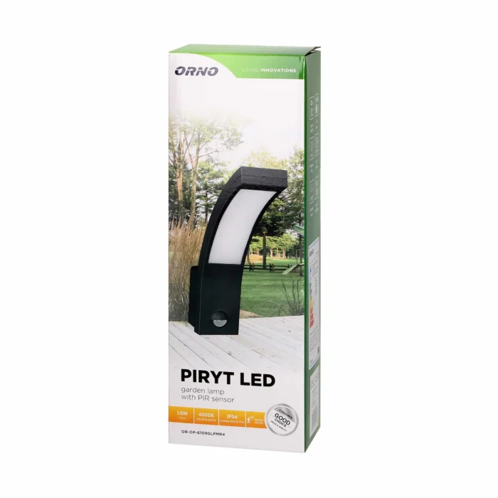 PYRYT LED 10W s pohybovým senzorom, 140°, 850lm, IP54, 4000K, sivá – Obrázok 2
