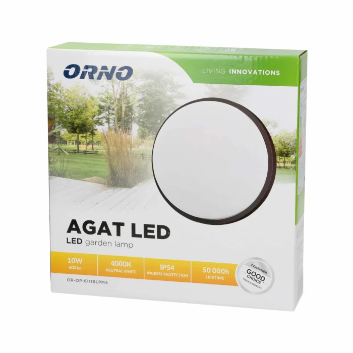 Záhradná LED lampa AGAT, 10W, tm – Obrázok 2