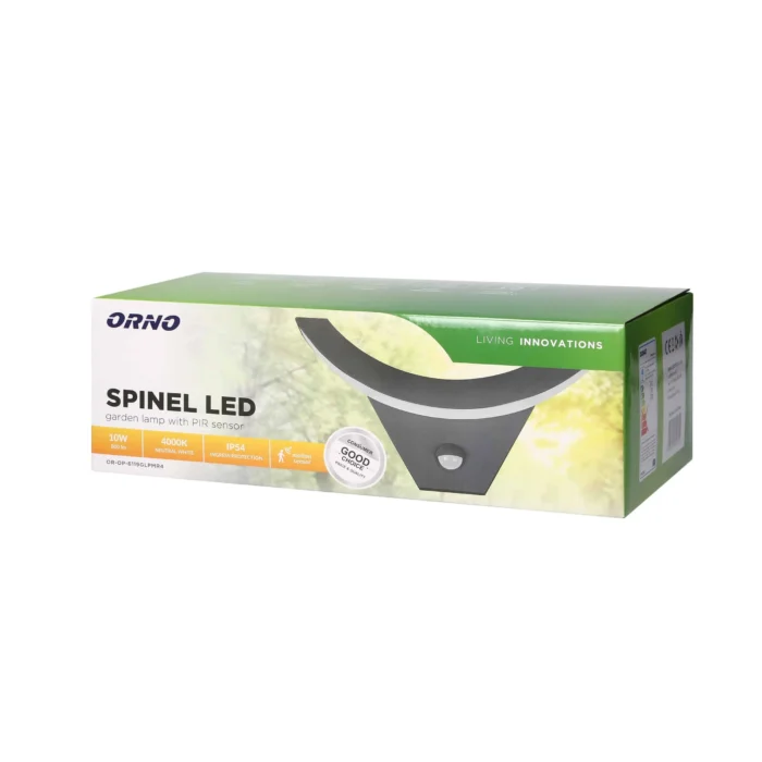SPINEL LED 10W s pohybovým senzorom, 140°, 800lm, IP54, 4000K, IK10, sivá – Obrázok 2