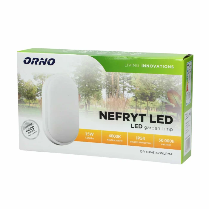 NEFRYT LED svietidlo, 15W, biele – Obrázok 2