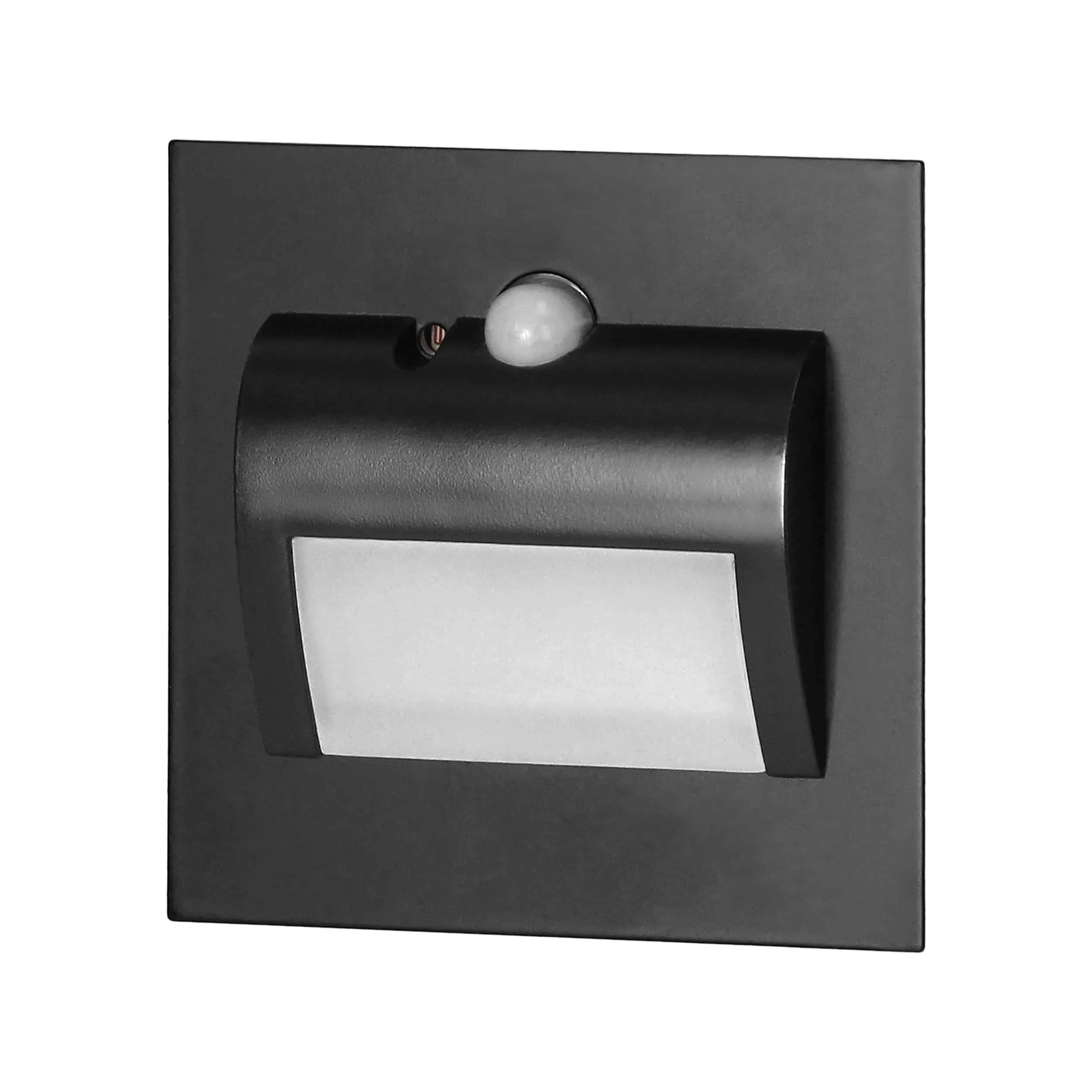 DRACO LED NEW 1 DRACO LED NEW 1,5W, schodiskové svietidlové svetlo, 12VDC, 30lm, 3000K, čierne, svetelný a pohybový senzor – Obrázok 1