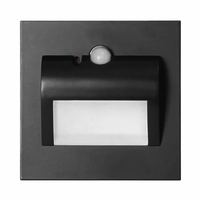 DRACO LED NEW 1,5W, schodiskové svietidlové svetlo, 12VDC, 30lm, 3000K, čierne, svetelný a pohybový senzor – Obrázok 3