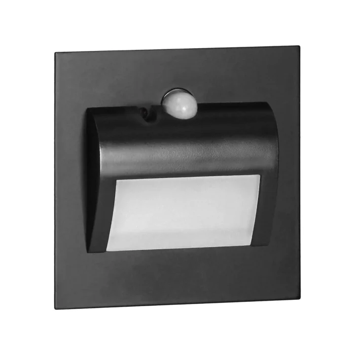 DRACO LED NEW 1,5W, schodiskové svietidlové svetlo, 12VDC, 30lm, 3000K, čierne, svetelný a pohybový senzor – Obrázok 4