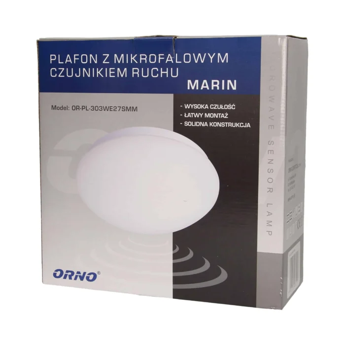 E27 svietidlo MARIN s mikrovlnným senzorom, IP44 – Obrázok 2