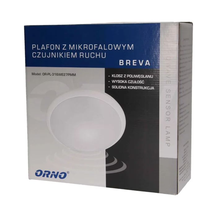 E27 svietidlo BREVA s mikrovlnným senzorom, IP44 – Obrázok 2