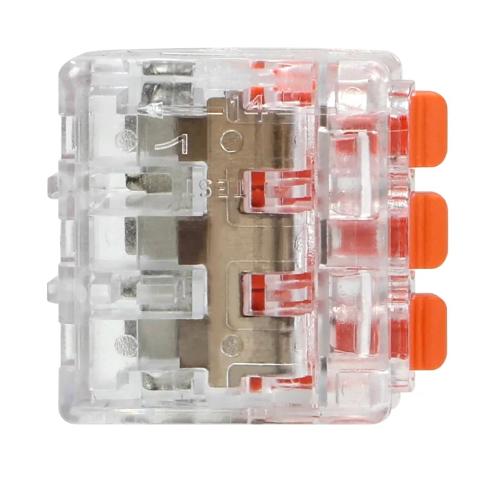 Inštalačný vorkový konektor pre 3 káble (acýkoľvek typ kábla 0,2-4 mm²); IEC 450V/32A, blistre 6 kníh.. – Obrázok 3