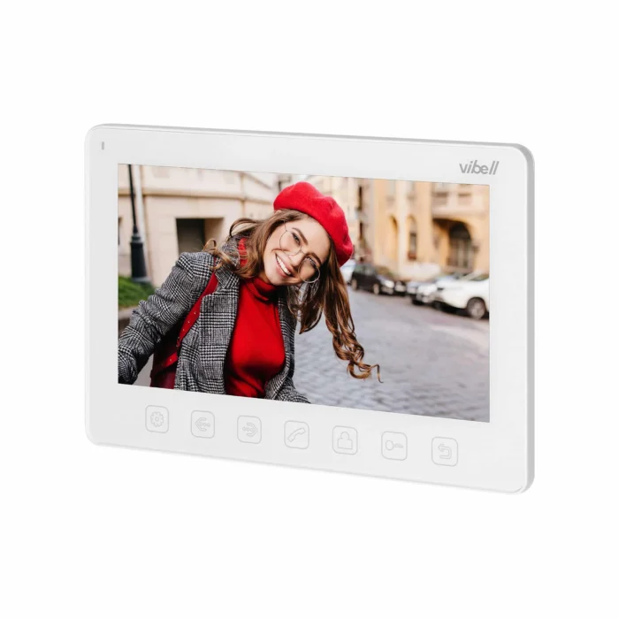 Videomonitor 7" predinštalovaný video monitor, séria VIBELL, biely – Obrázok 4
