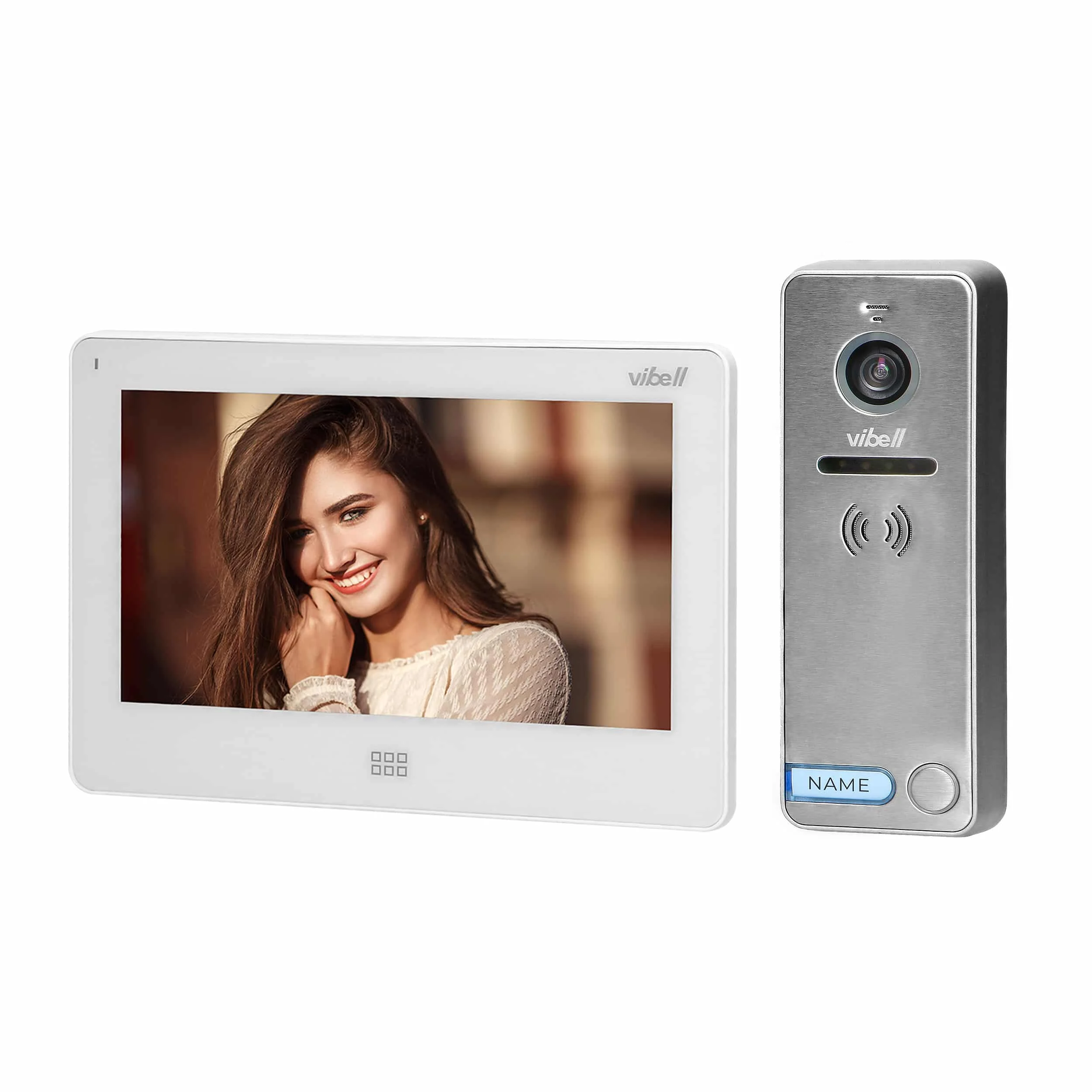 Súprava videovrátnika FELIS MEMO Súprava videovrátnika FELIS MEMO, LCD 7" monitor, sloty SD+DVR, biela – Obrázok 1