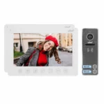 Dvojrodinný videovrátnik NOVEO MULTI2, LCD 7" monitor, biely