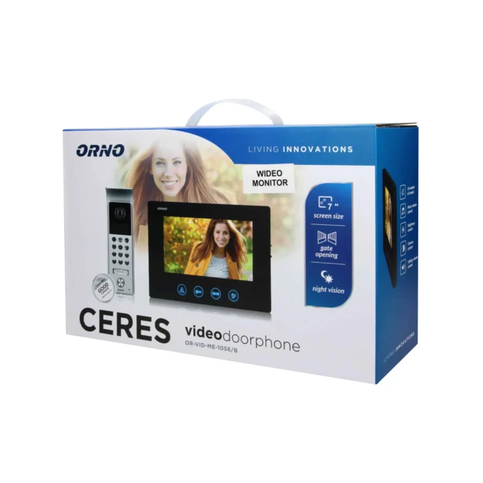 Viacfarebný, LCD 7" video monitor, handsfree, preddisplej série CERES, s funkciou otvárania okien, – Obrázok 2