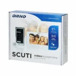 Podporovaný videorekordér, handsfree so 7" LCD displejom, kódovým zámkom a funkciou interkomu, prehľadná inštalácia, biela, SCUTI – Obrázok 2