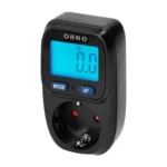Power meter with LCD display with backlight, Schuko,  black