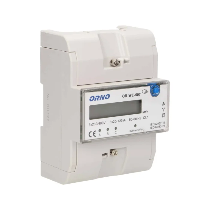 3-fázový elektromer, 120A, 5 modulov DIN TH-35mm – Obrázok 2