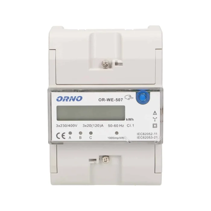 3-fázový elektromer, 120A, 5 modulov DIN TH-35mm – Obrázok 3