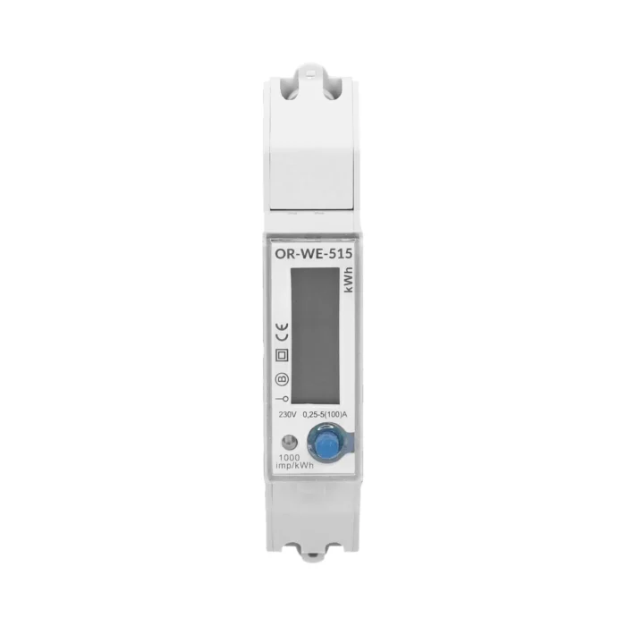 1-fázový multitarifný elektromer s RS-485, 100A MID, 1 modul, DIN TH-35mm – Obrázok 3