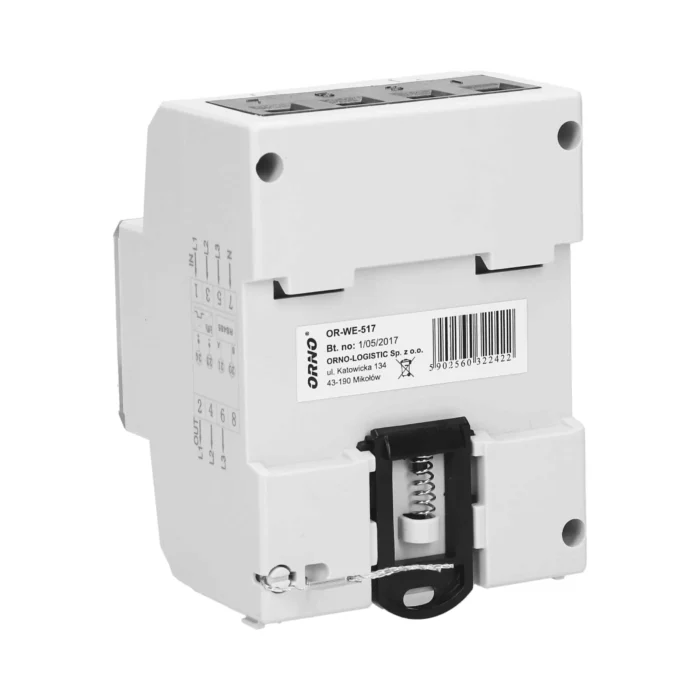 3-fázový viacfázový elektromer s RS-485, 80A. 4,5 modul, DIN TH-35mm – Obrázok 5