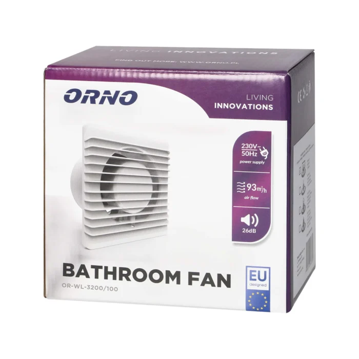 Kúpeľňový ventilátor 100mm, úzky, tichý chod - Štandard – Obrázok 2