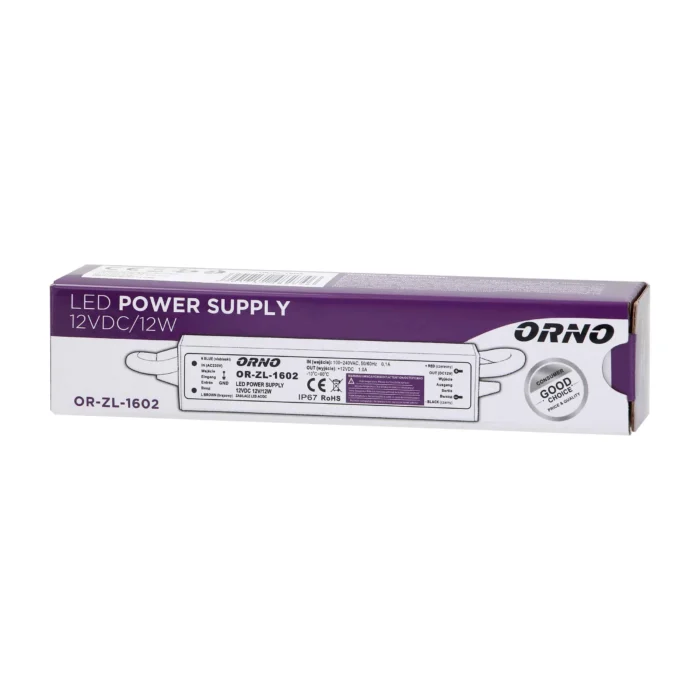 Napájací zdroj LED AC/DC 12V/12W, IP67 – Obrázok 2