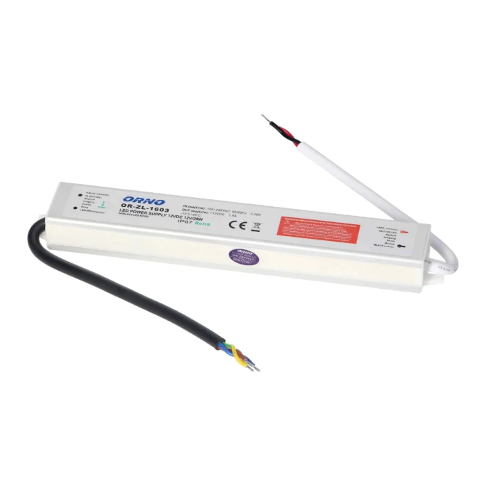 Napájací zdroj LED AC/DC 12V/20W, IP67 – Obrázok 3