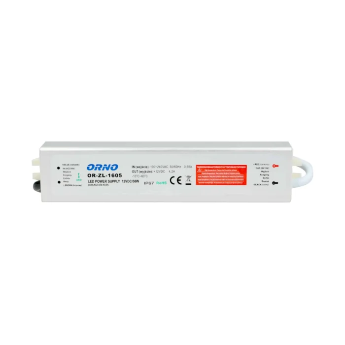 Napájací zdroj LED AC/DC 12V/50W, IP67 – Obrázok 4