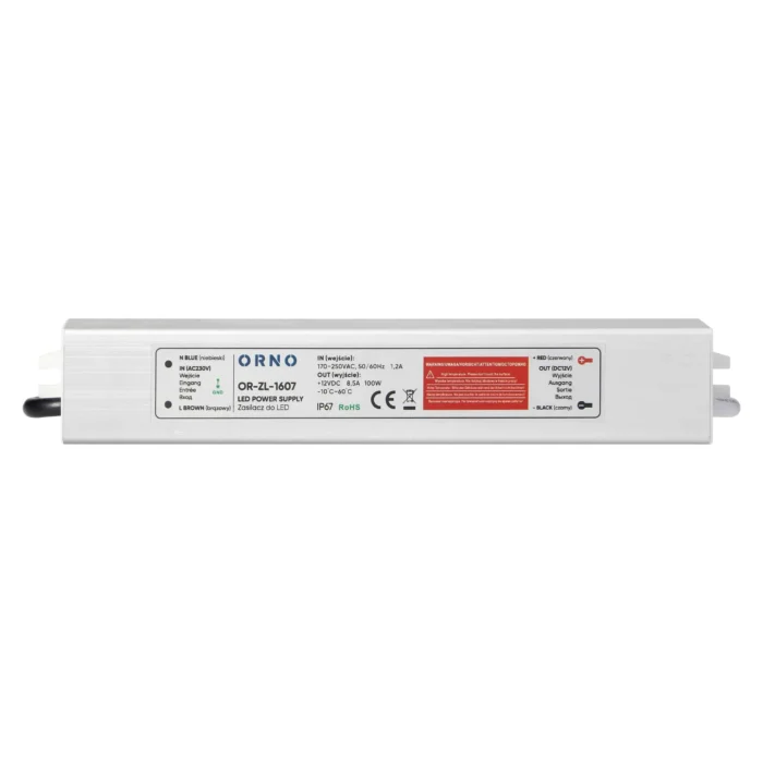 Napájací zdroj LED AC/DC 12V/100W, IP67 – Obrázok 4