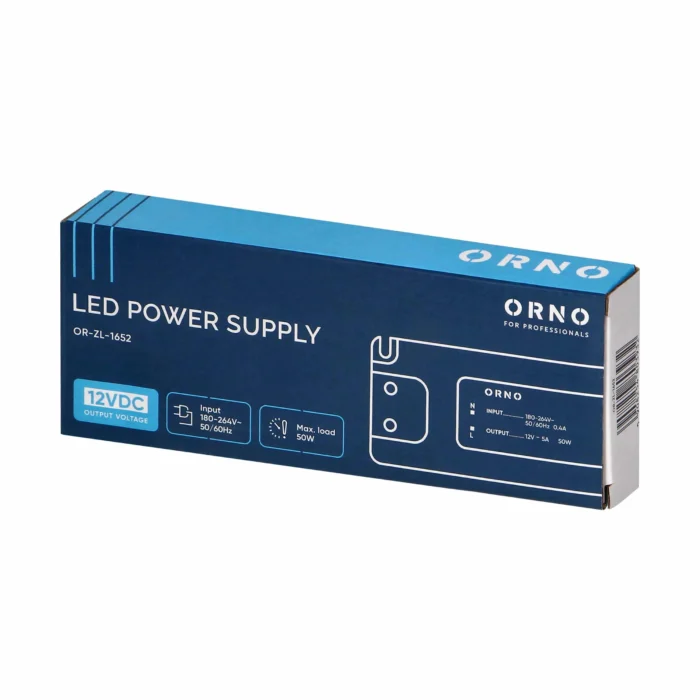 Napájací zdroj LED 12VDC 50W, IP20, priemer: 18mm – Obrázok 2