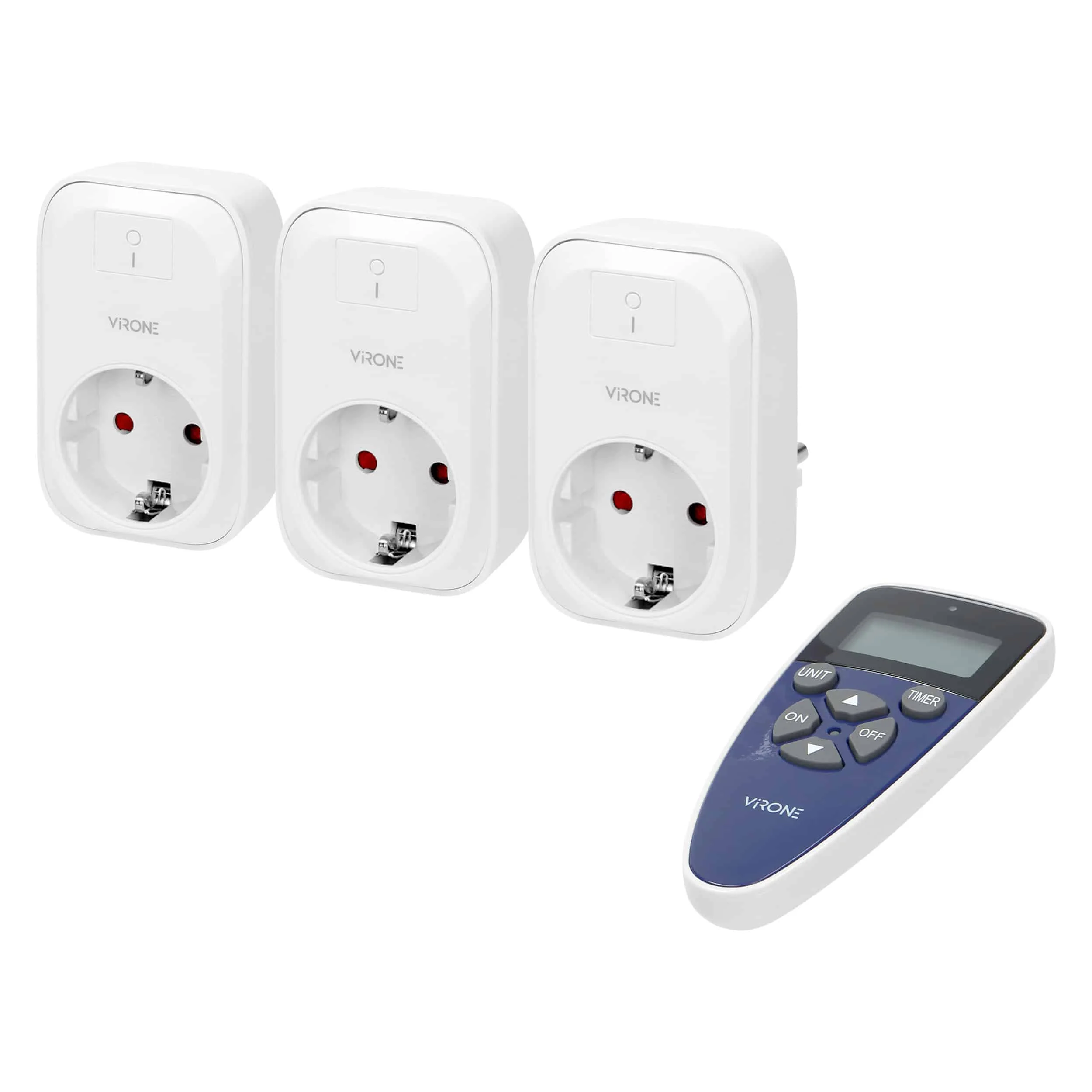 Set of wireless sockets with remote control and timer function Set of wireless sockets with remote control and timer function, 3+1, Schuko – Obrázok 1