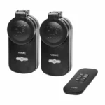 Set of wireless sockets with a remote control unit, 2+1, IP44, Schuko