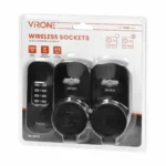 Set of wireless sockets with a remote control unit, 2+1, IP44, Schuko – Obrázok 2