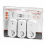 Set of wireless sockets with remote control, 3+1, Schuko – Obrázok 2