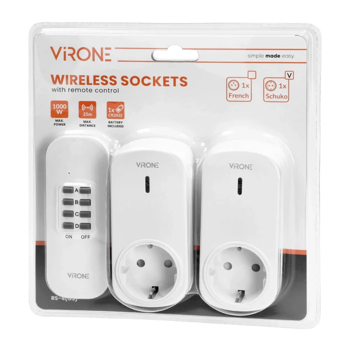 Set of wireless sockets with remote control, 2+1, Schuko – Obrázok 2