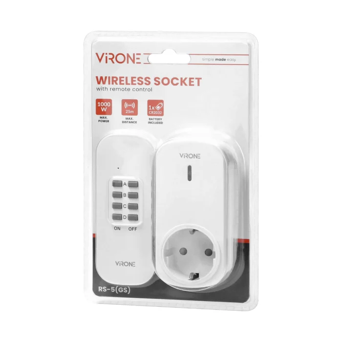 Wireless socket with remote control, 1+1, Schuko version – Obrázok 2