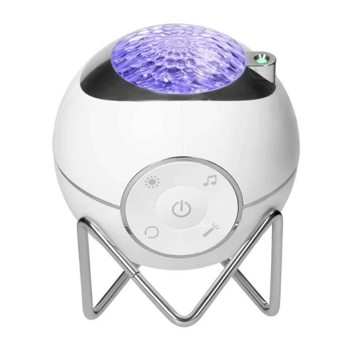 Star projektor 15 režimov, 5 relaxačných zvukov, možnosť ovládať hudbu cézium bluetooth, diaľkové ovládanie, dopĺňanie batérií – Obrázok 4