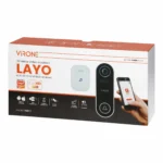 LAYO Bezdrôtový video zvonček s Wi-Fi a zvončekom s Full HD videokamerou, WiFi a sieťové pripojenie, IP65, komunikácia s chytrým telefónom a aplikáciou Tuya, 60 zvonení – Obrázok 2