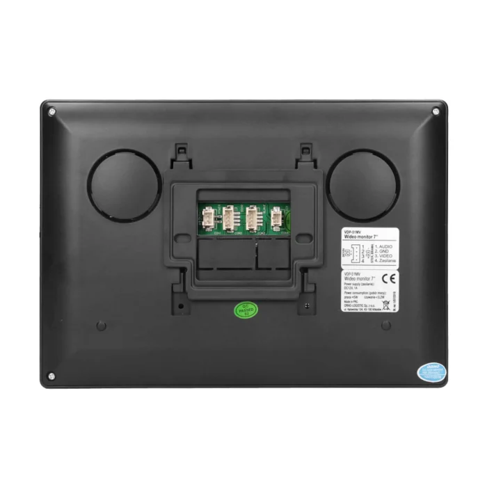 Viacfarebný, LCD 7" video monitor, handsfree, s funkciou otvárania, preddisplej, séria PLUTON, – Obrázok 5