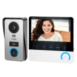 Súprava videovrátnika CETI, handsfree, 7" monitor s pamäťovou kartou TF, čítačka kariet/približovacích štítkov, IP44