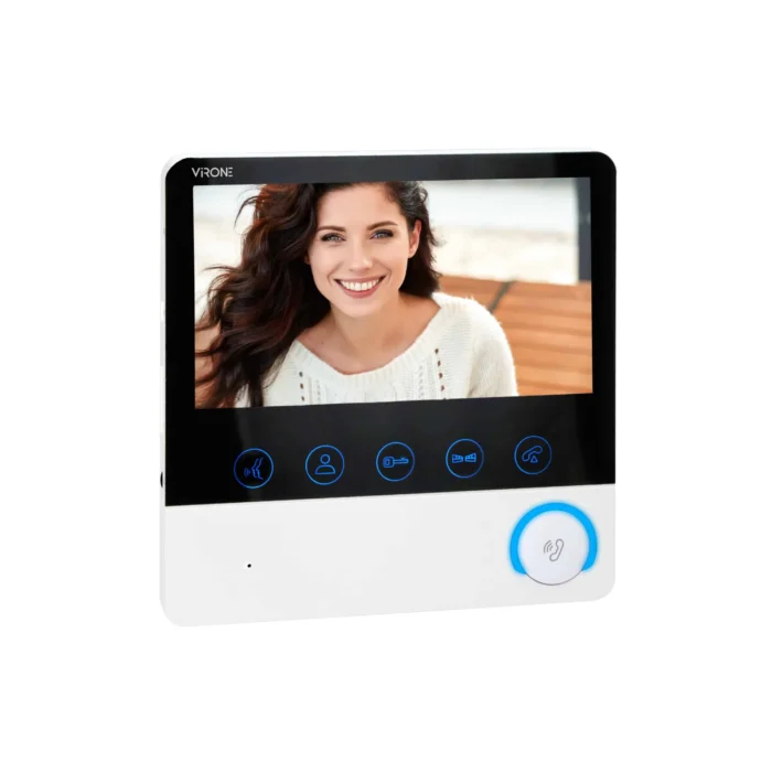 Súprava videovrátnika CETI, handsfree, 7" monitor s pamäťovou kartou TF, čítačka kariet/približovacích štítkov, IP44 – Obrázok 2