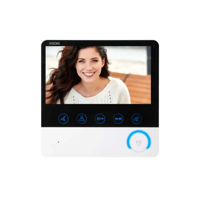Súprava videovrátnika CETI, handsfree, 7" monitor s pamäťovou kartou TF, čítačka kariet/približovacích štítkov, IP44 – Obrázok 3